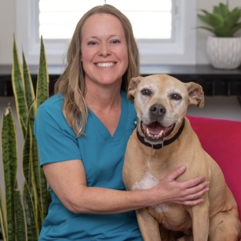 Kristin with dog