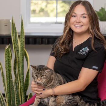 Lauren with cat
