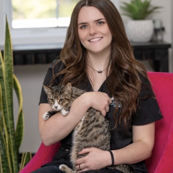 Maddy with cat